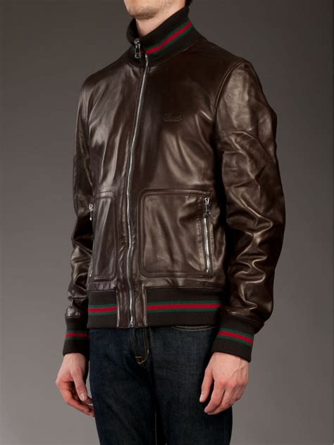 gucci leather jacket mens price|Gucci jacket farfetch.